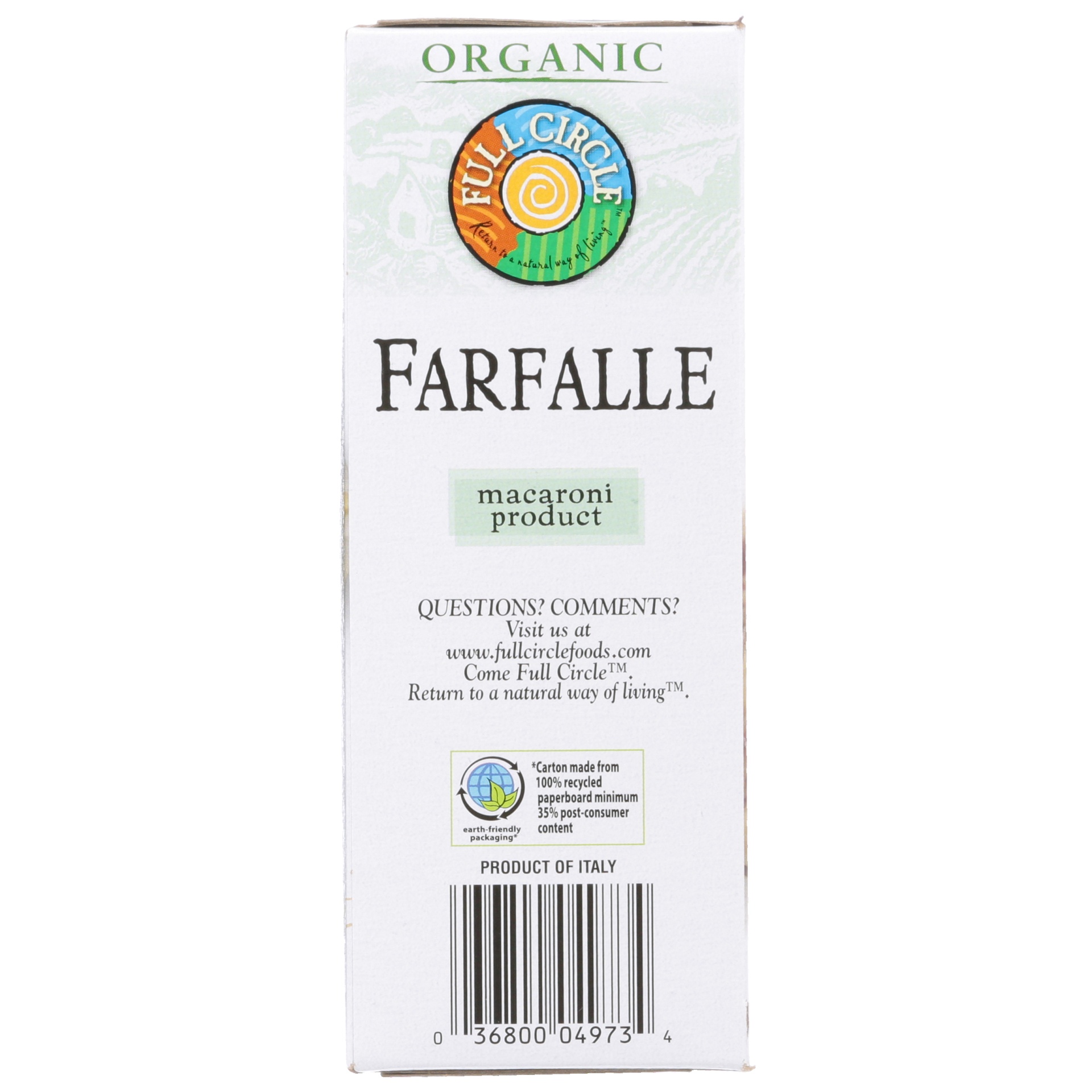 slide 6 of 6, Full Circle Market Organic Farfalle Pasta, 12 oz