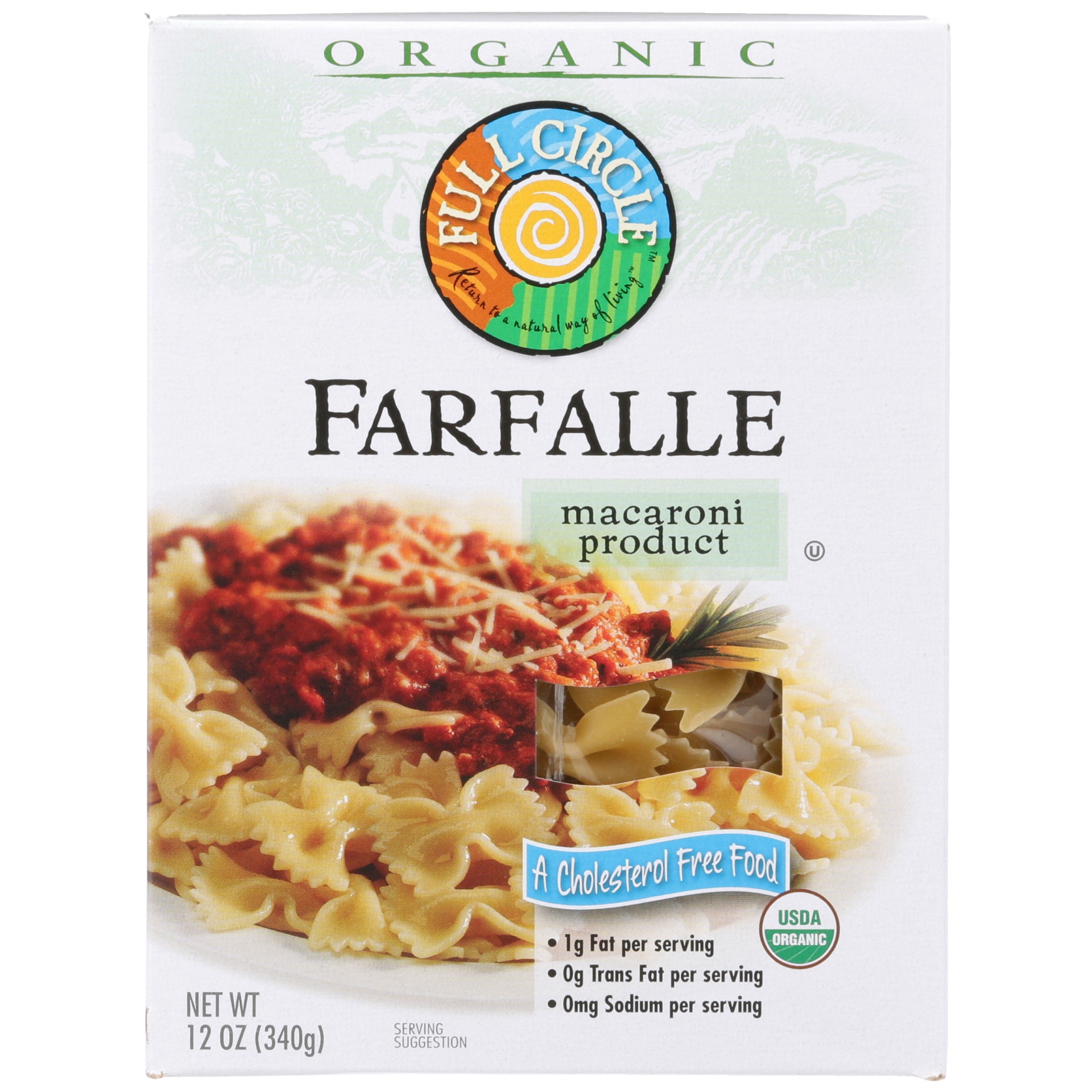 slide 1 of 6, Full Circle Market Organic Farfalle Pasta, 12 oz