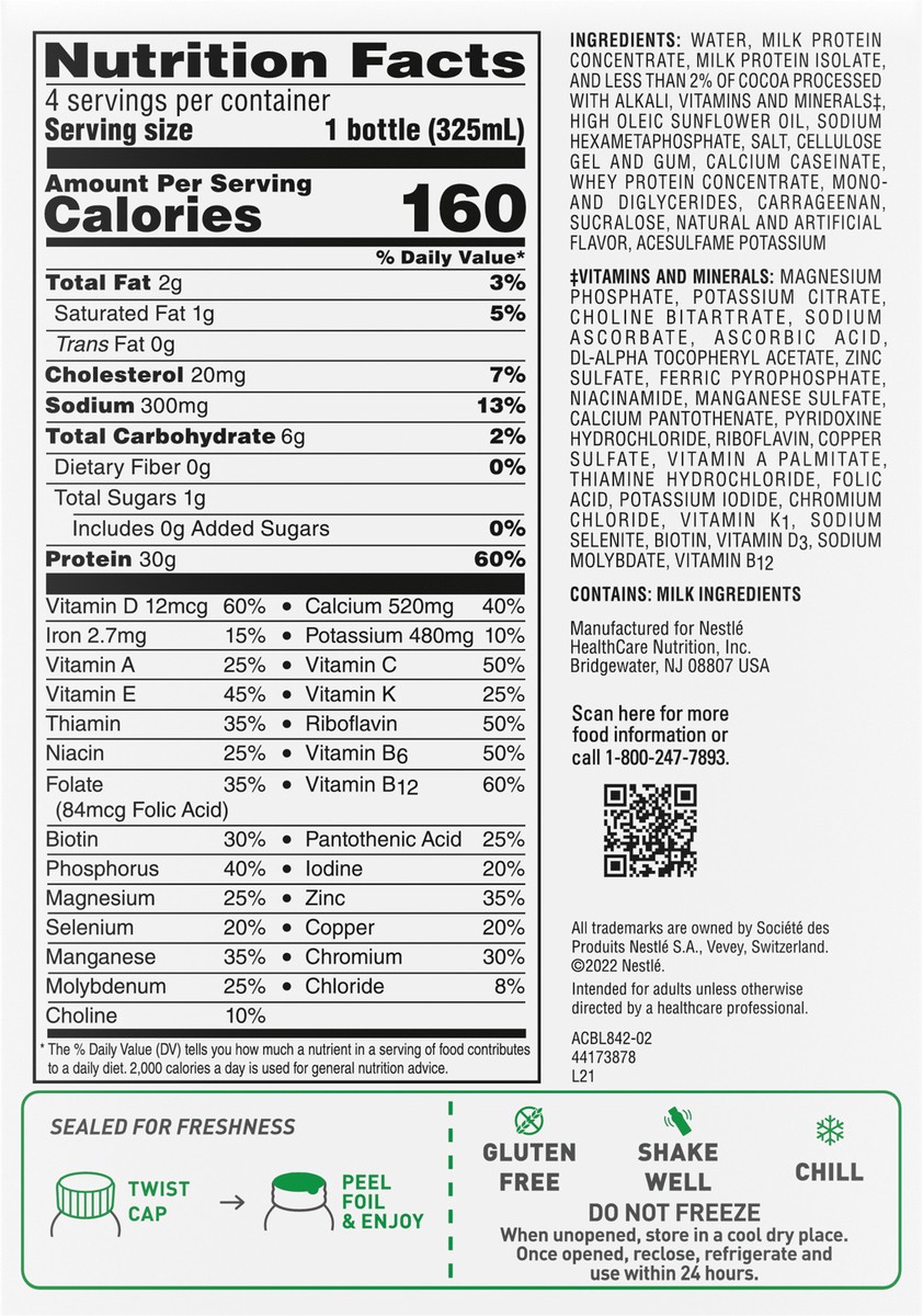 slide 12 of 14, BOOST Max Men Nutritional Drink, Rich Chocolate, 30g Protein, 4 - 11 fl oz Bottles, 44 fl oz