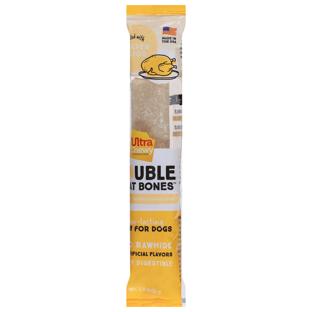 slide 1 of 28, Ultra Chewy Double Chicken Flavor Treat Bones 2.8 oz, 2.8 oz