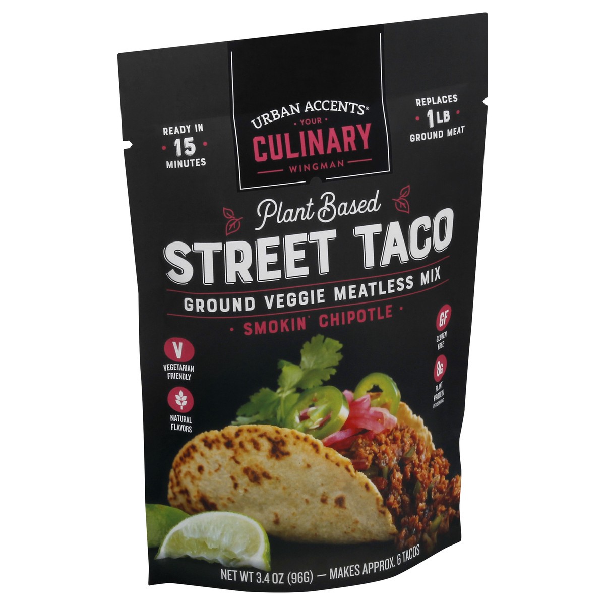 slide 7 of 9, Urban Accents Ground Street Taco Veggie Meatless Mix 3.4 oz, 1 ct