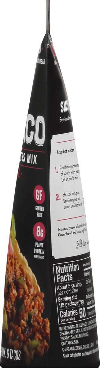 slide 4 of 9, Urban Accents Ground Street Taco Veggie Meatless Mix 3.4 oz, 1 ct