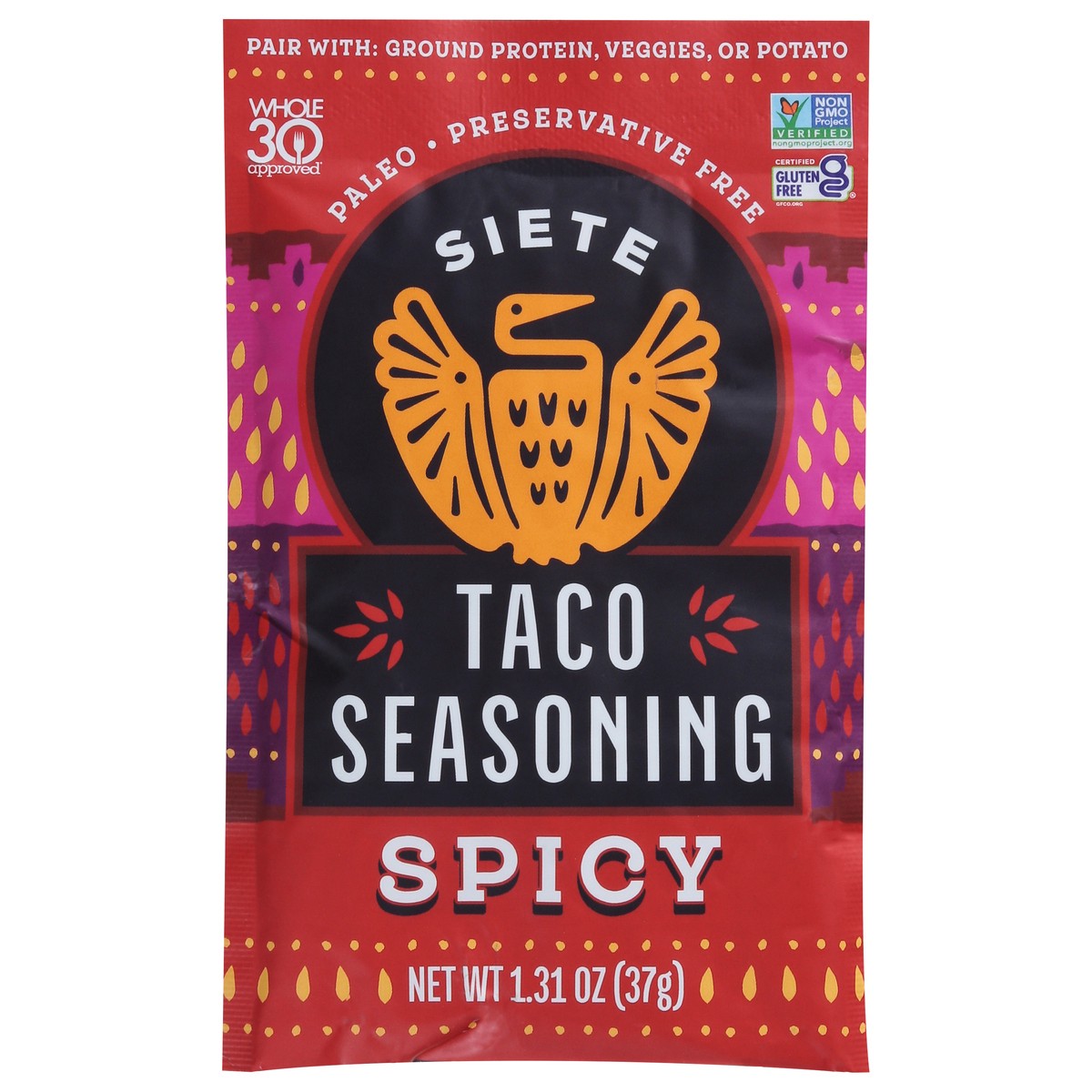 slide 3 of 13, Siete Spicy Taco Seasoning 1.31 oz, 1 ct