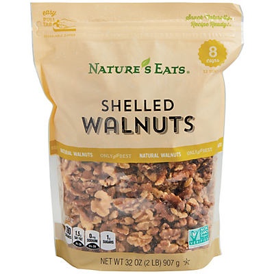 slide 1 of 1, Nature's Eats Shelled Walnuts, 32 oz