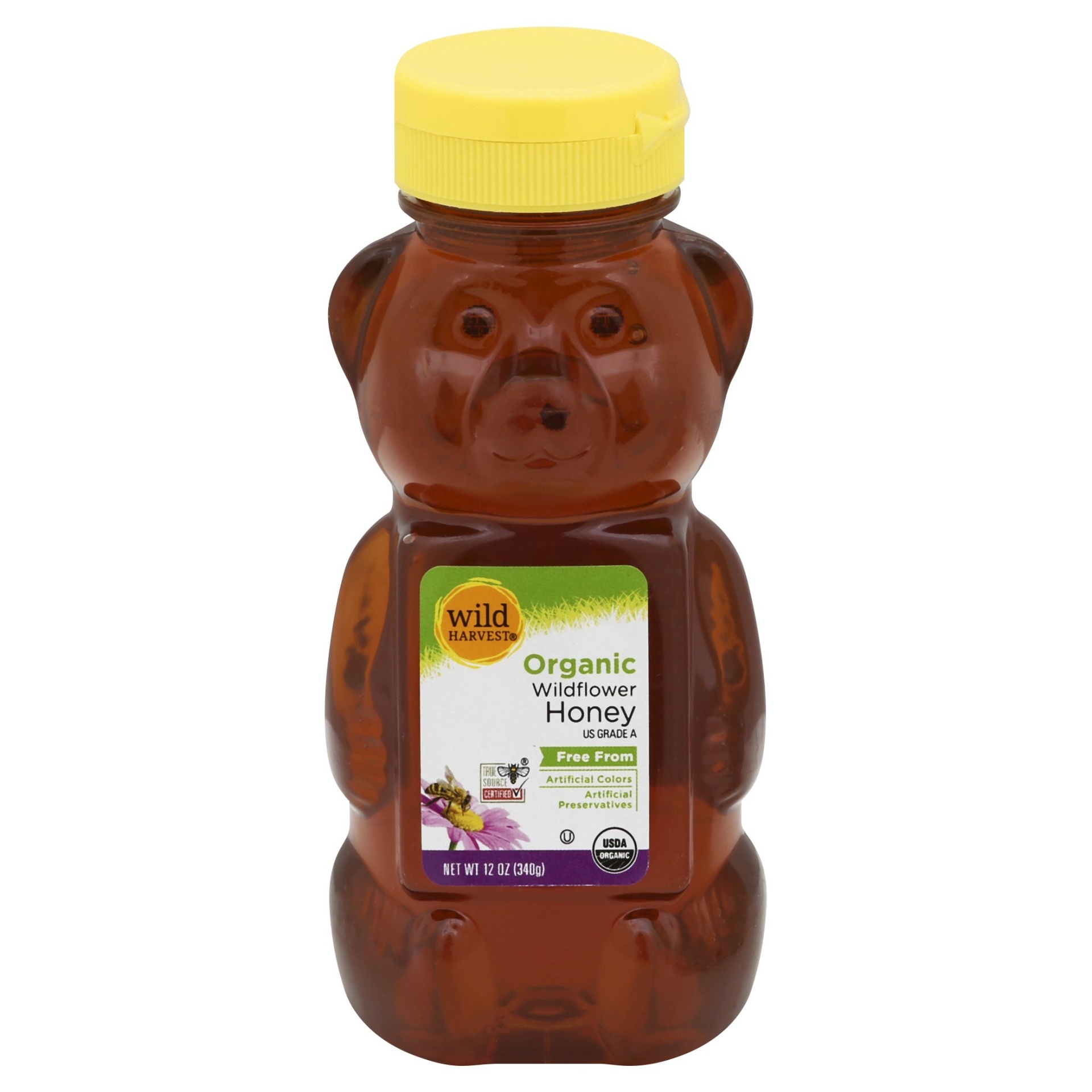 slide 1 of 1, Wild Harvest Organic Honey Bear, 12 oz