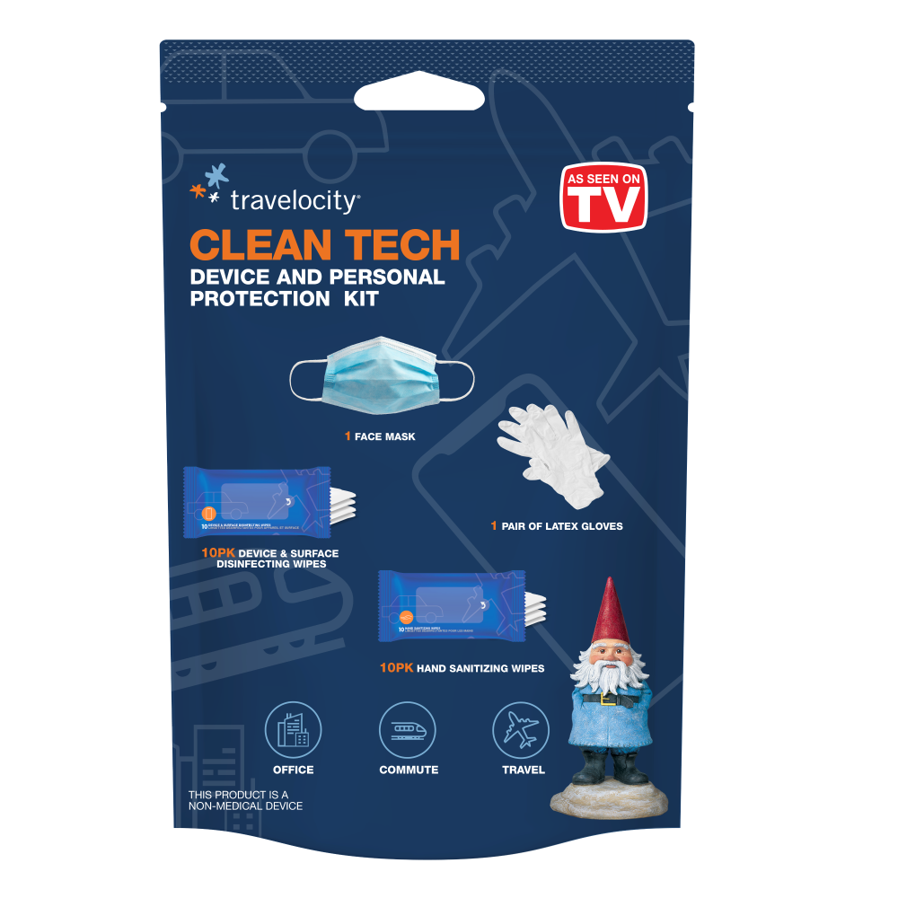 slide 1 of 1, Travelocity Clean Tech Traveler Kit, 22 ct