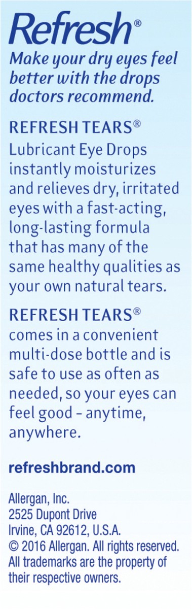 slide 5 of 5, Refresh Tears Lubricant Eye Drops, 0.5 oz