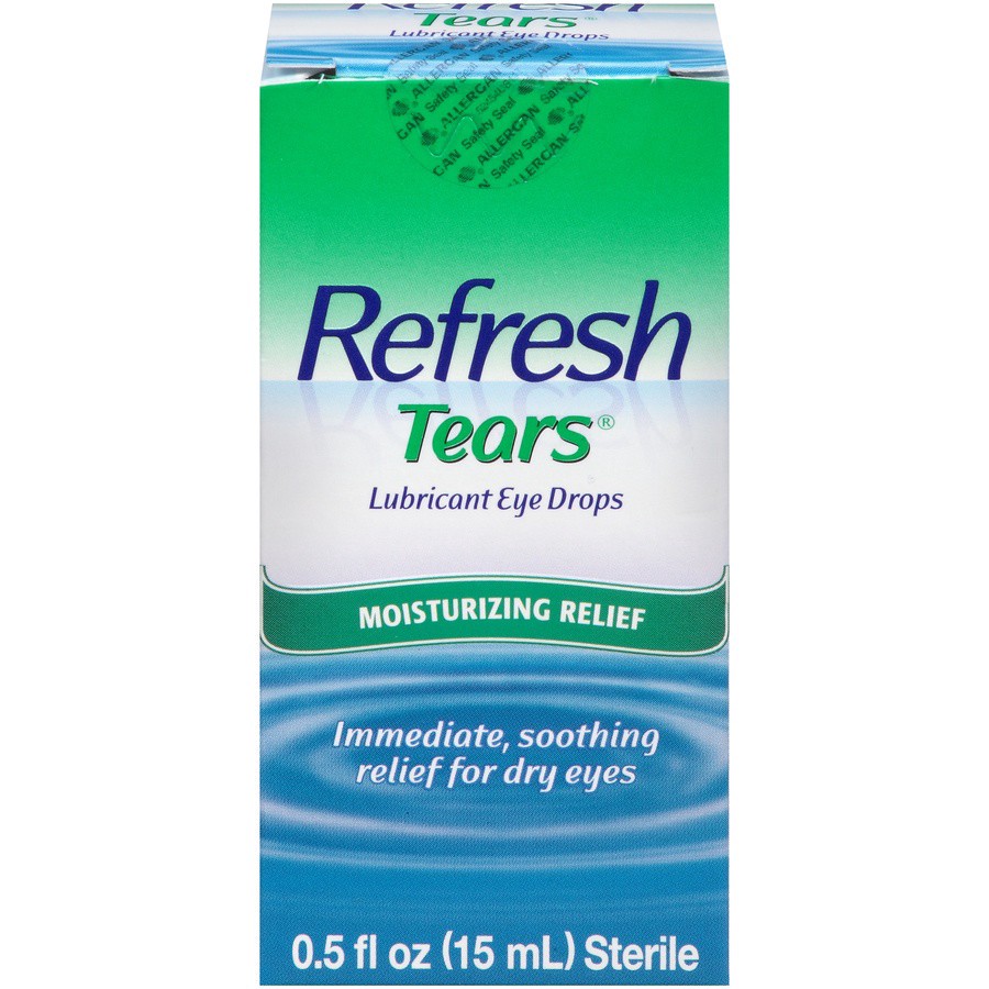 slide 1 of 5, Refresh Tears Lubricant Eye Drops Preserved Tears, 1 Count, 0.5 fl oz (15 mL), 15 ml