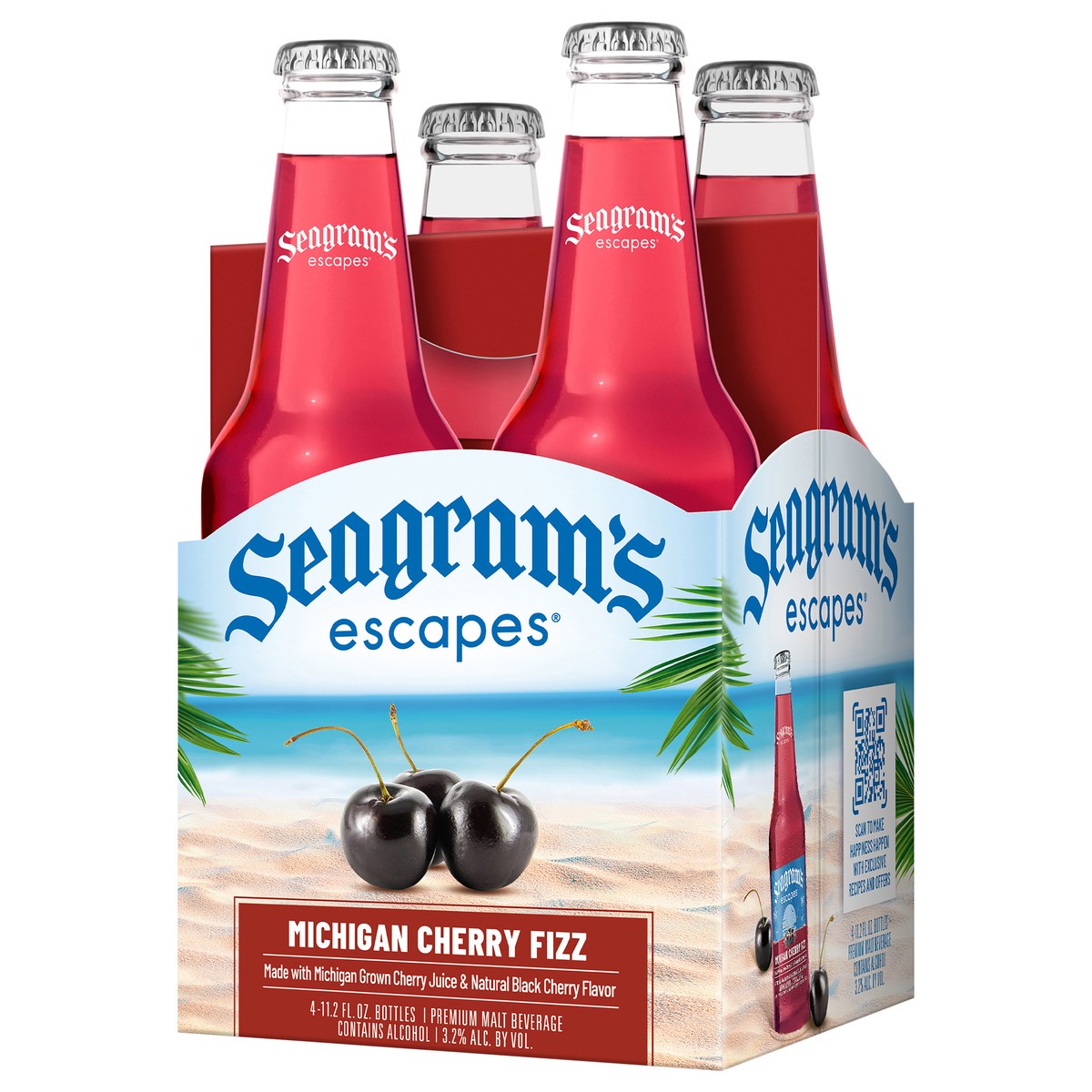 Seagram's Escapes Black Cherry Fizz 4pk/11.2oz 4 ct Shipt