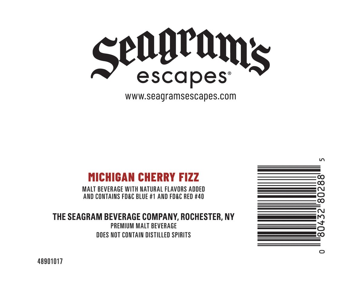 slide 7 of 9, Seagram's Black Cherry Fizz - 4pk/11.2oz, 4 ct; 11.2 oz