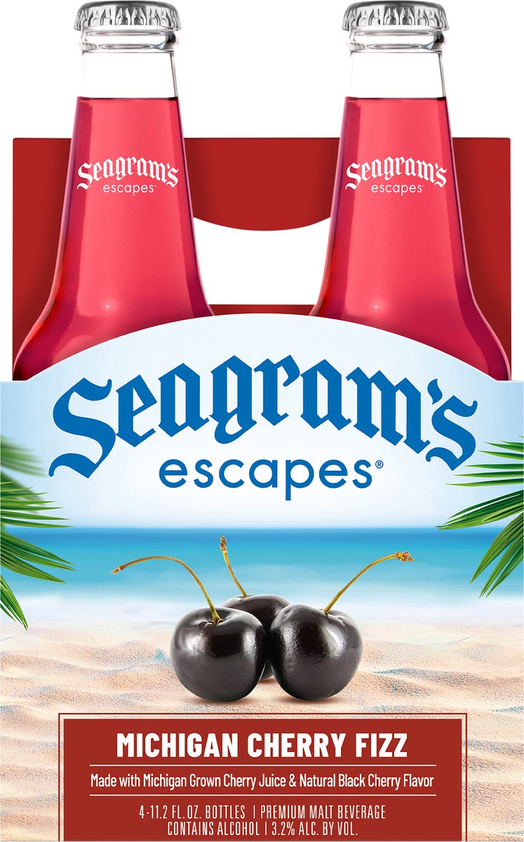 slide 2 of 9, Seagram's Black Cherry Fizz - 4pk/11.2oz, 4 ct; 11.2 oz