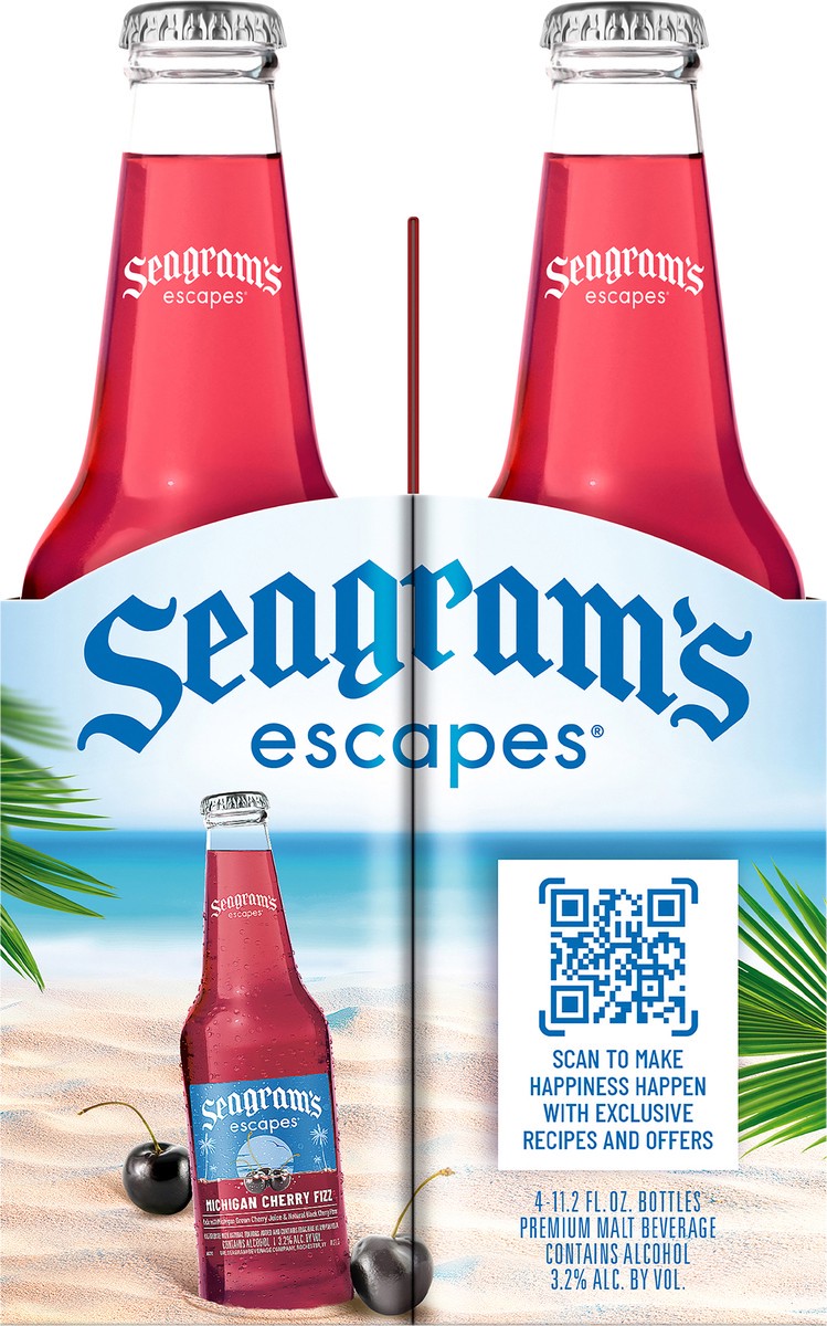 slide 8 of 9, Seagram's Black Cherry Fizz - 4pk/11.2oz, 4 ct; 11.2 oz