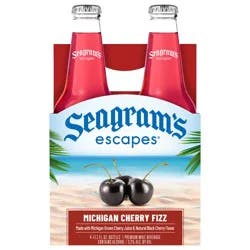 Seagram's Black Cherry Fizz Malt Beverage 4 - 11.2 fl oz Bottles