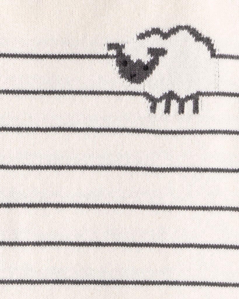 slide 2 of 3, Carter's Baby Boy Sheep Long-Sleeve Tee & Pant Set - White/Grey White/Grey 24M, 1 ct