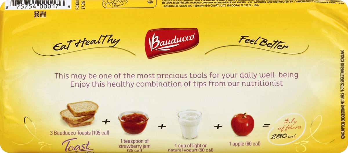 slide 5 of 5, Bauducco Toast, Low Fat, 5.64 oz