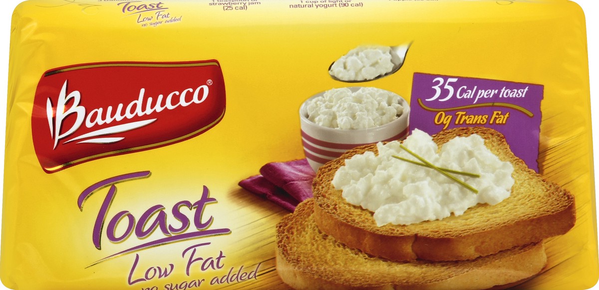 slide 4 of 5, Bauducco Toast, Low Fat, 5.64 oz