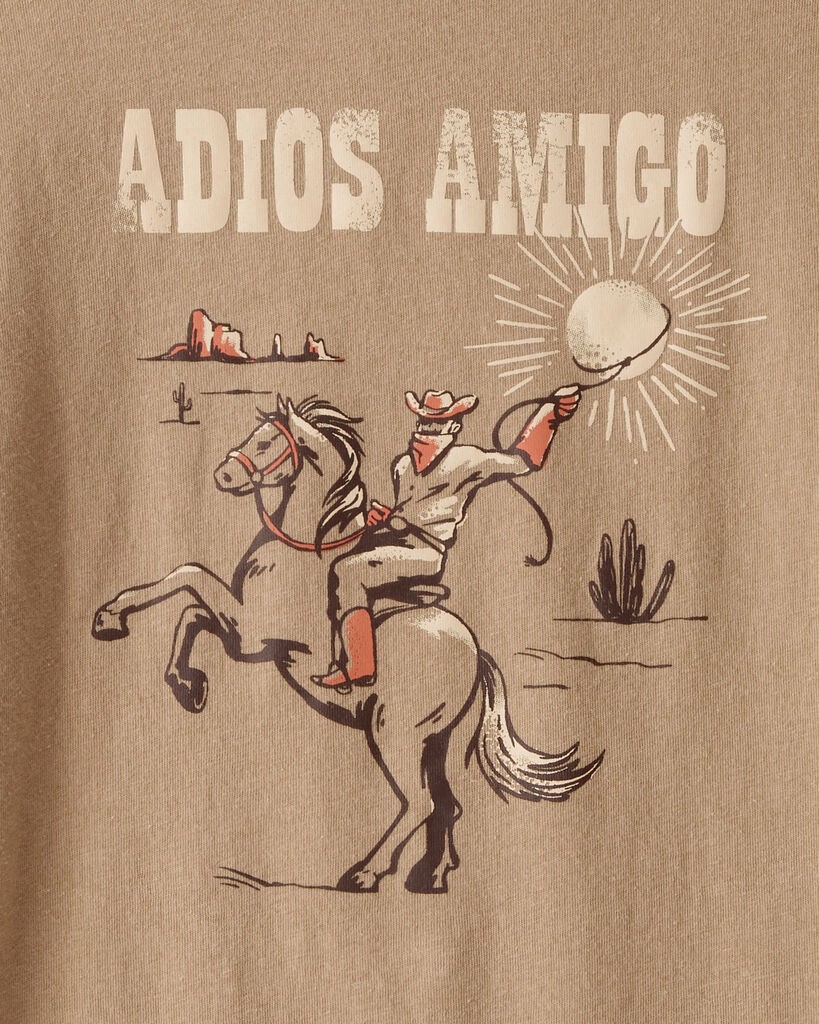 slide 2 of 2, Oshkosh Boys Western Long-Sleeve Graphic Tee - Brown Brown M, 1 ct