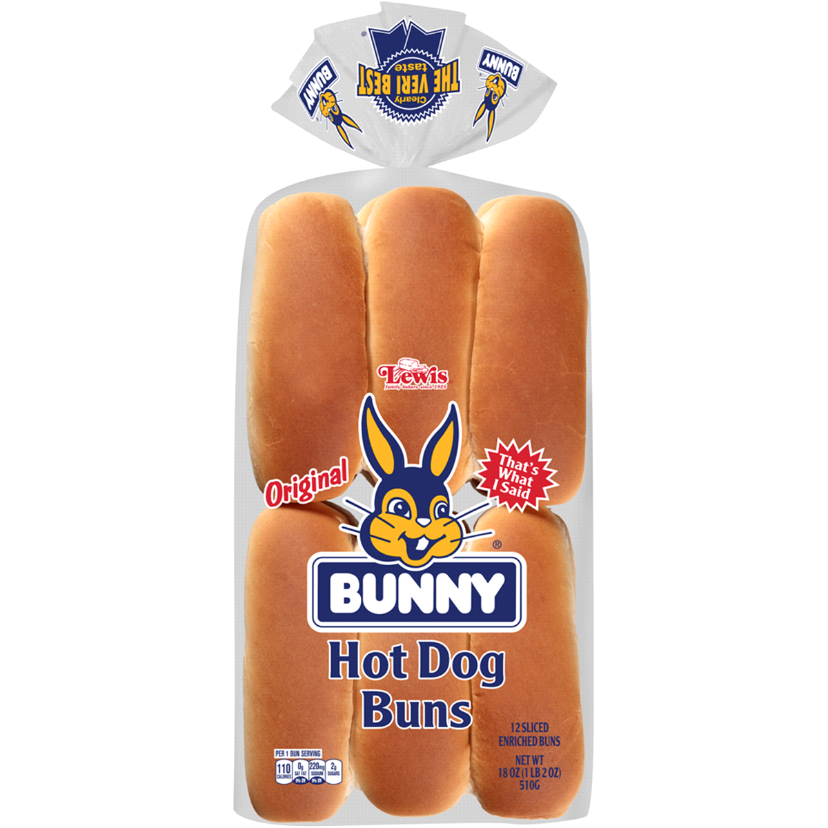 slide 1 of 8, Bunny Hot Dog Buns, 18 oz