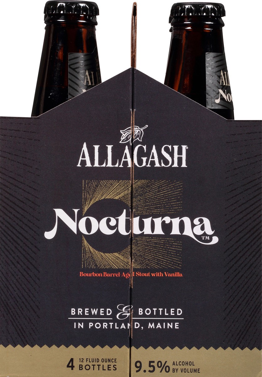 slide 9 of 12, Allagash Nocturna Bourbon Barrel-Aged Stout with Vanilla 12oz 4 Pack Bottles, 48 oz