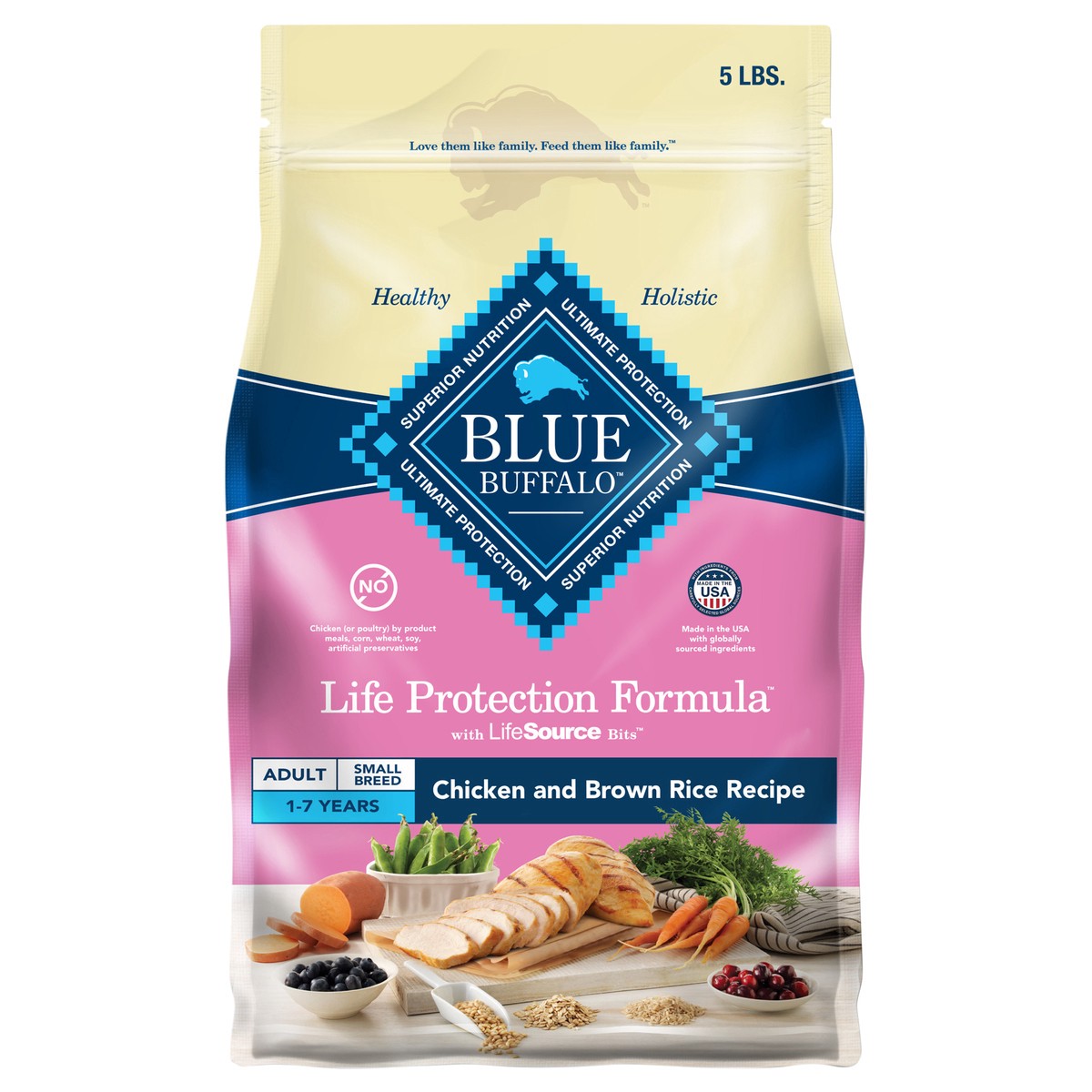 slide 1 of 14, Blue Buffalo Life Protection Formula Small Breed Dry Dog Food, 5 lbs., 5 lb