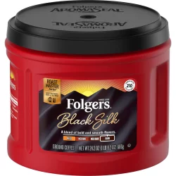 Folgers Black Silk Dark Roast Ground Coffee