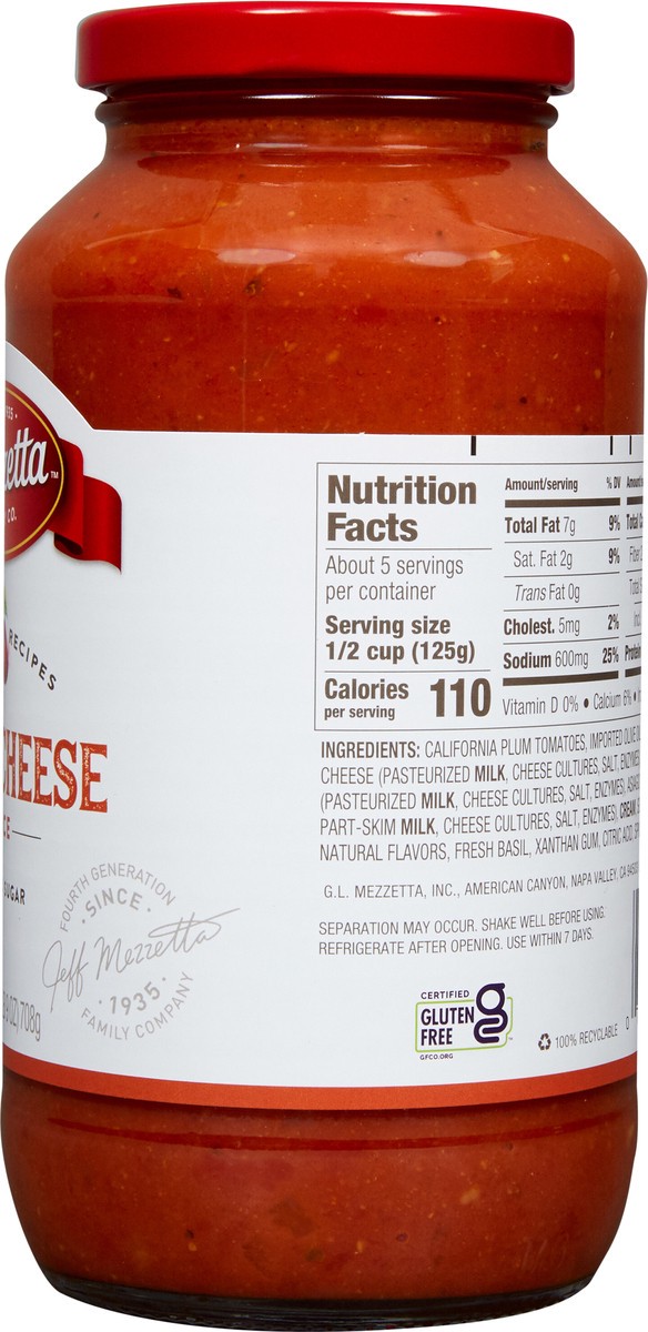 slide 2 of 7, Mezzetta Family Recipes Three Cheese Sauce- 25 oz, 25 oz