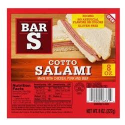 Bar-S Bar S Lunchmeat Cotto Salami