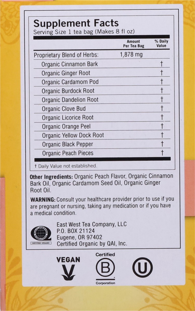 slide 8 of 9, Yogi Caffeine Free Peach DeTox Tea Bags 16 Tea Bags, 16 ct