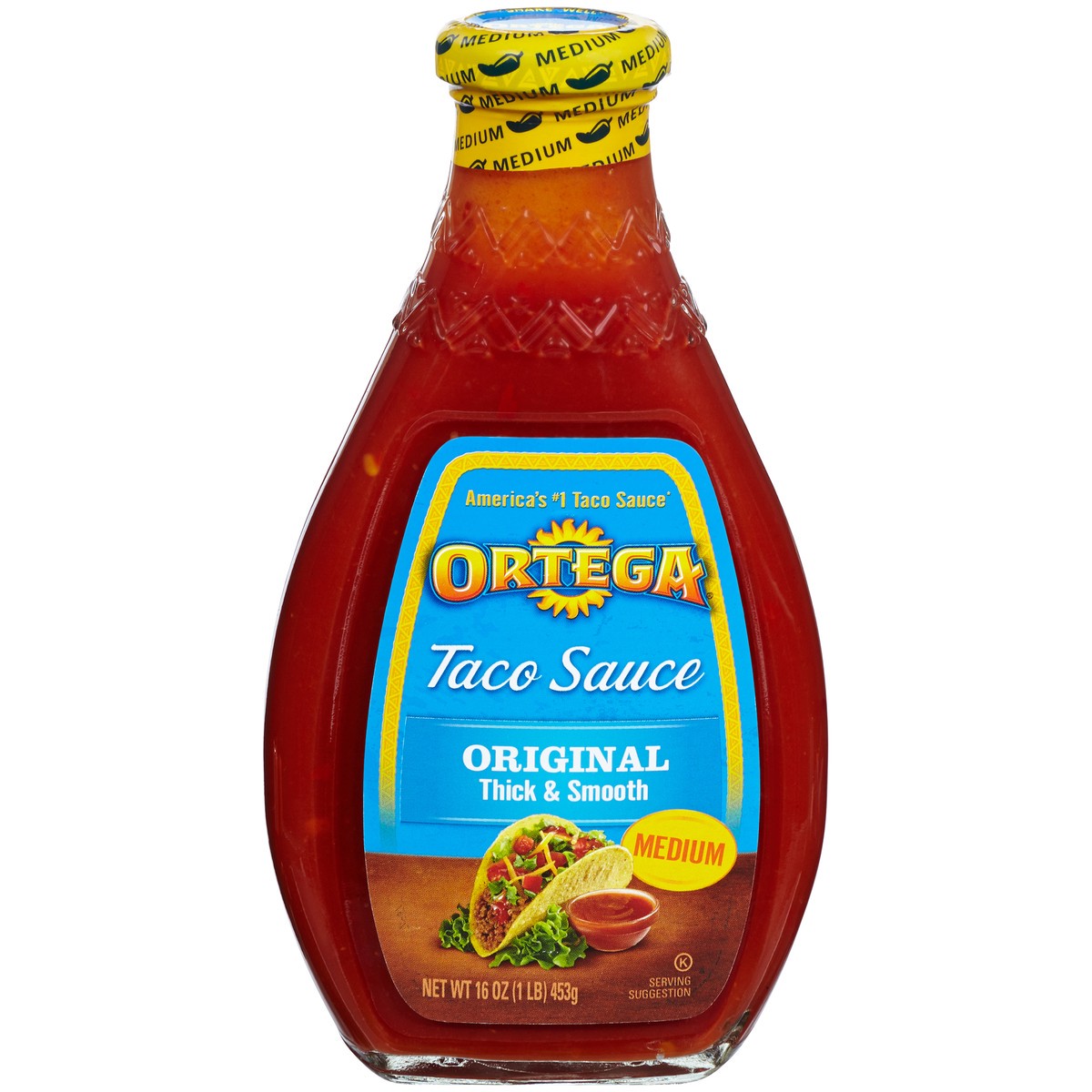 slide 1 of 9, Ortega Medium Thick & Smooth Original Taco Sauce 16 oz, 16 oz
