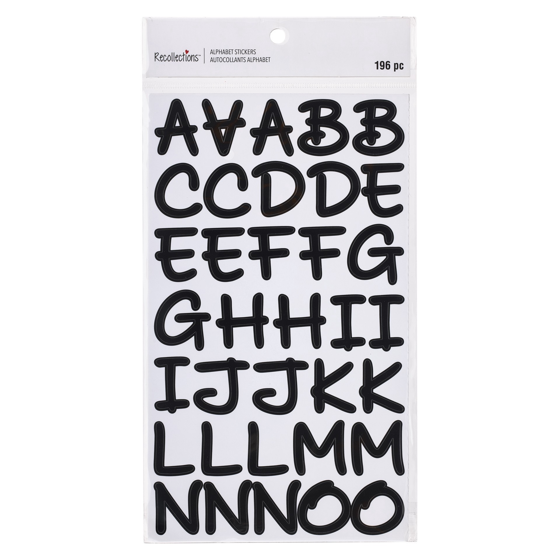 slide 3 of 3, Black Licorice Handwriting Alphabet Stickers By Recollections, 1 ct