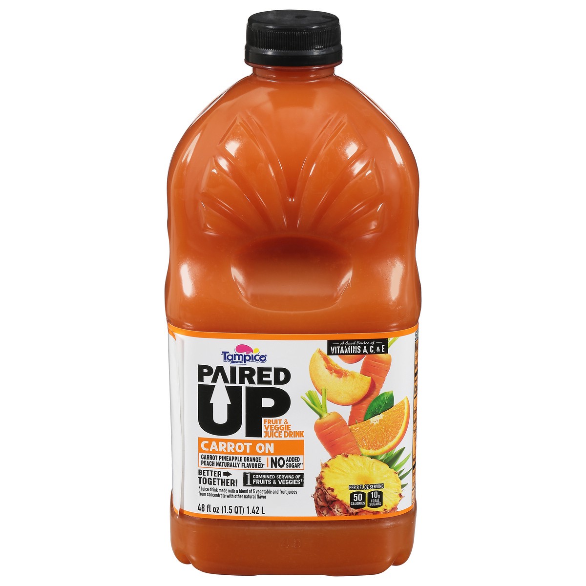 slide 1 of 14, Tampico Paired Up Carrot On Fruit & Veggie Juice Drink - 48 fl oz, 48 fl oz