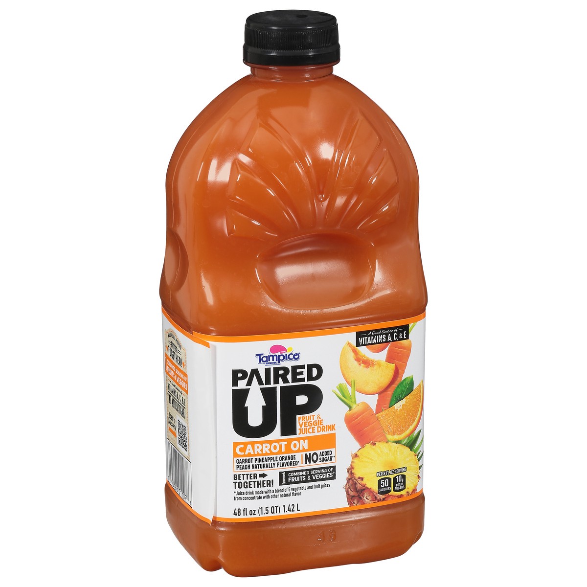 slide 10 of 14, Tampico Paired Up Carrot On Fruit & Veggie Juice Drink - 48 fl oz, 48 fl oz