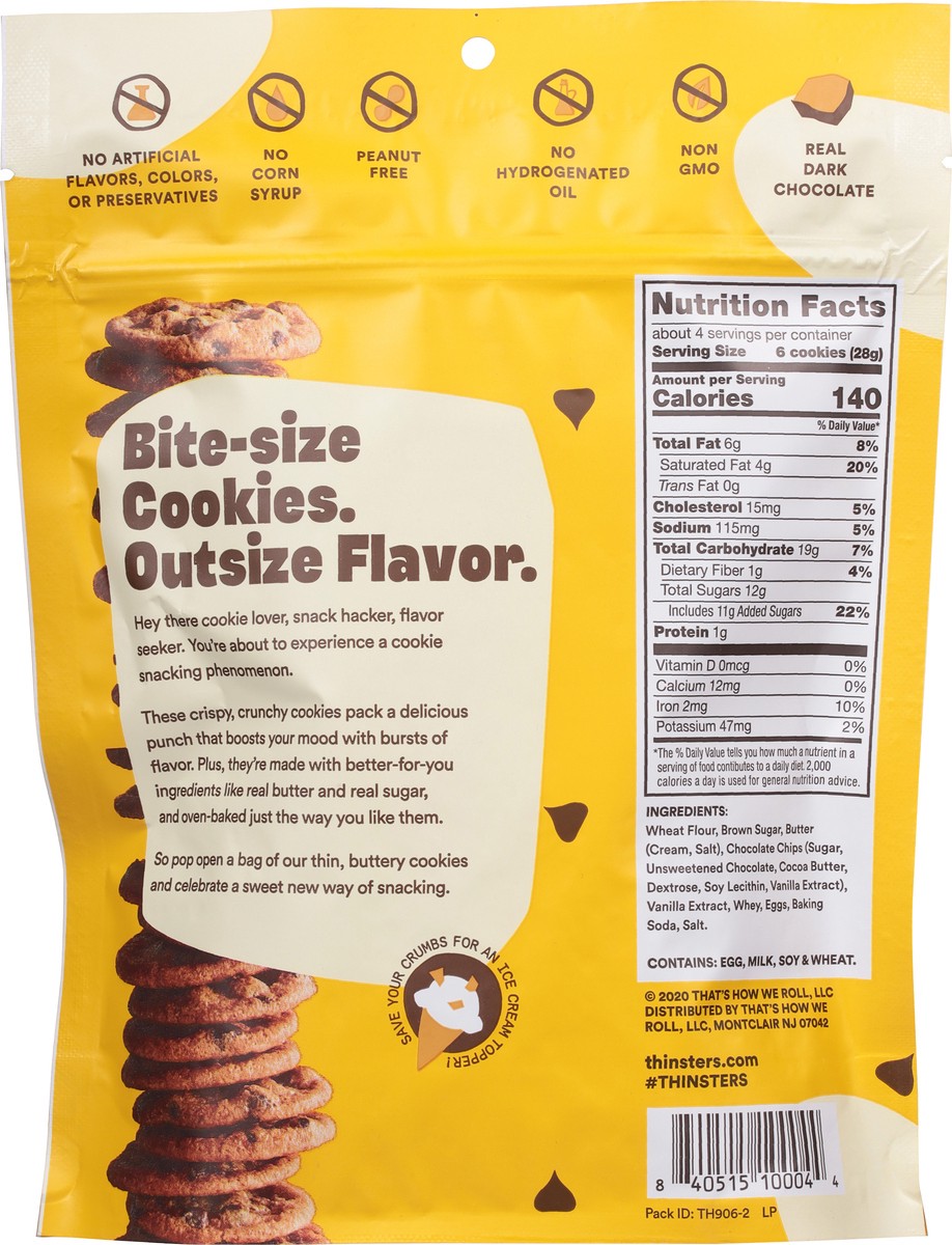 slide 4 of 13, Thinsters Chocolate Chip Cookie Thins 4 oz, 4 oz