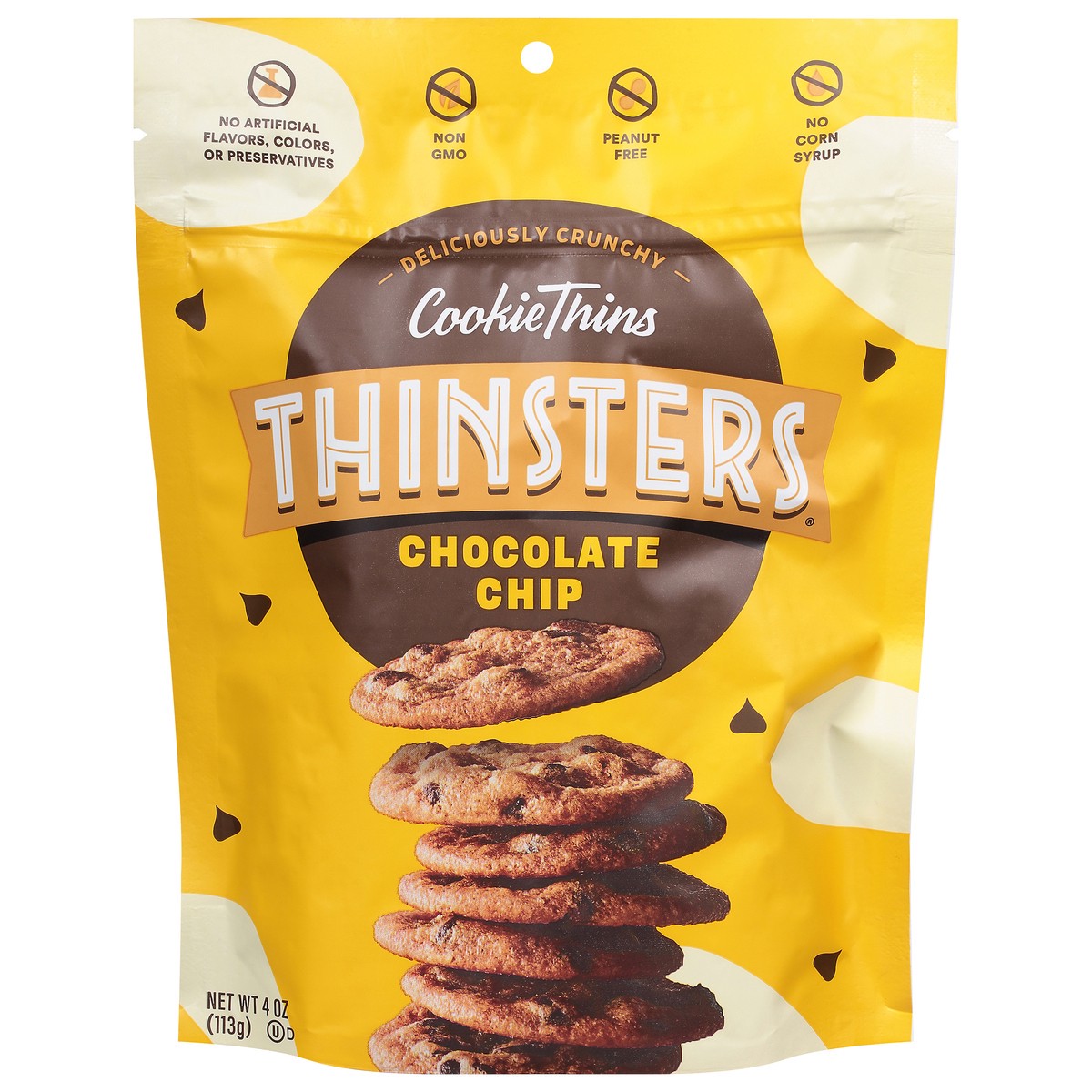 slide 2 of 13, Thinsters Chocolate Chip Cookie Thins 4 oz, 4 oz