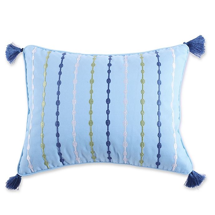 slide 1 of 1, Levtex Home Blue Water Striped Oblong Throw Pillow - Blue, 1 ct