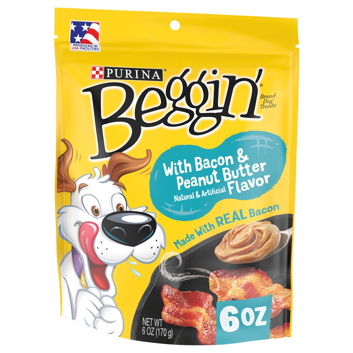 slide 6 of 9, Beggin' Purina Beggin' Strips With Real Meat Dog Treats, With Bacon and Peanut Butter Flavor, 6 oz