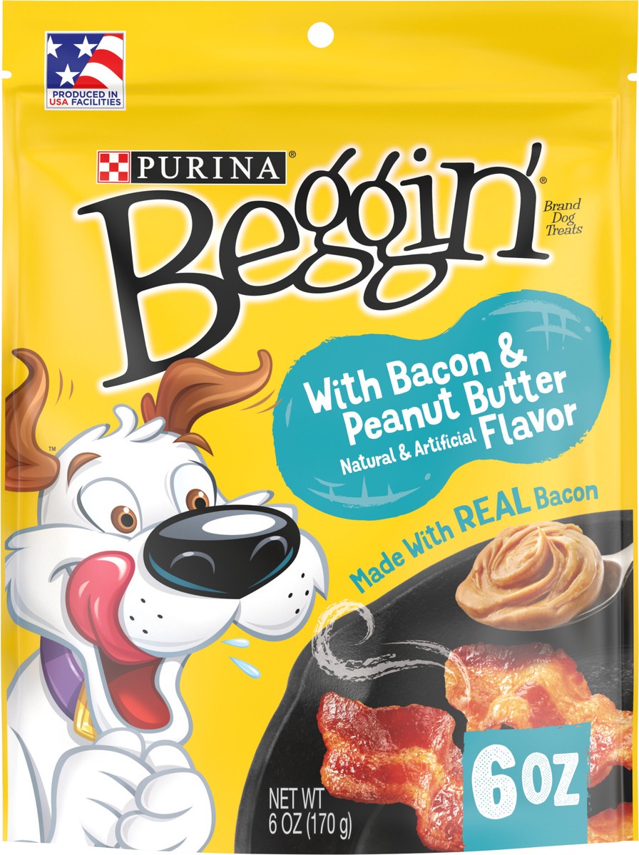 slide 9 of 9, Beggin' Purina Beggin' Strips With Real Meat Dog Treats, With Bacon and Peanut Butter Flavor, 6 oz