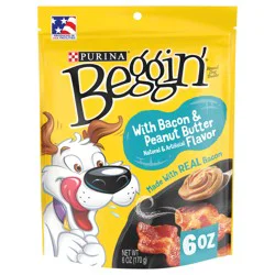 Beggin' Purina Beggin' Strips Real Meat Dog Treats, With Bacon & Peanut Butter Flavor - 6 oz. Pouch