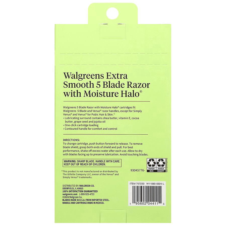 slide 2 of 2, Walgreens Women's Extra Smooth 5 Blade Razor System, 1 ct