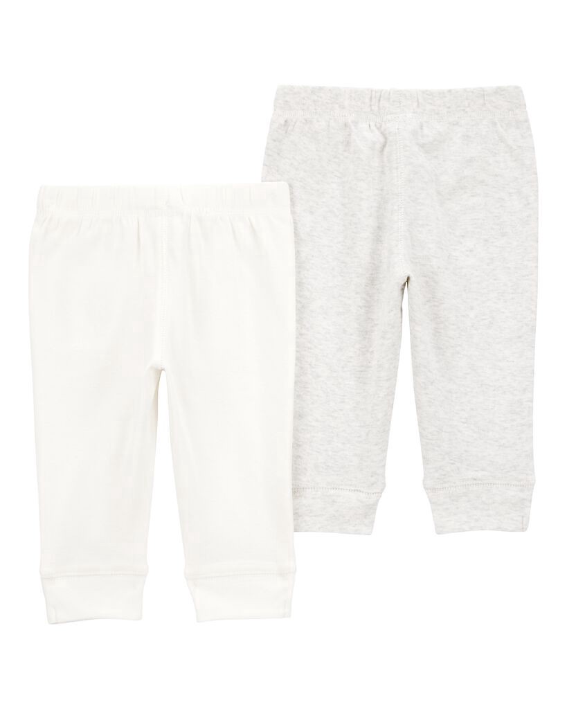 slide 2 of 4, Carter's Carters Baby 2-Pack Pull-On Pants - Ivory Ivory 9M, 1 ct