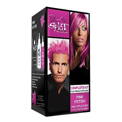 slide 1 of 1, Splat Pink Fetish Hair Color Kit - Each, 1 ct