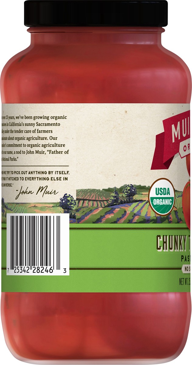 slide 8 of 11, Muir Glen Fat Free Chunky Pasta Sauce Tom Herb, 25.5 oz