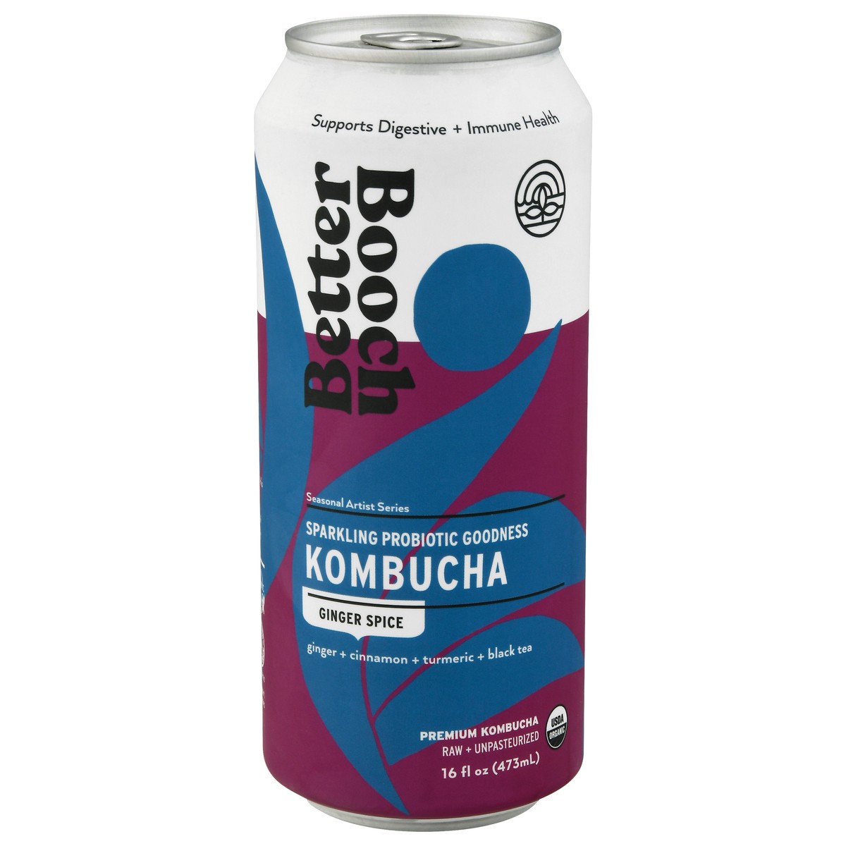 slide 1 of 9, Better Booch Premium Ginger Spice Kombucha 16 fl oz, 16 fl oz