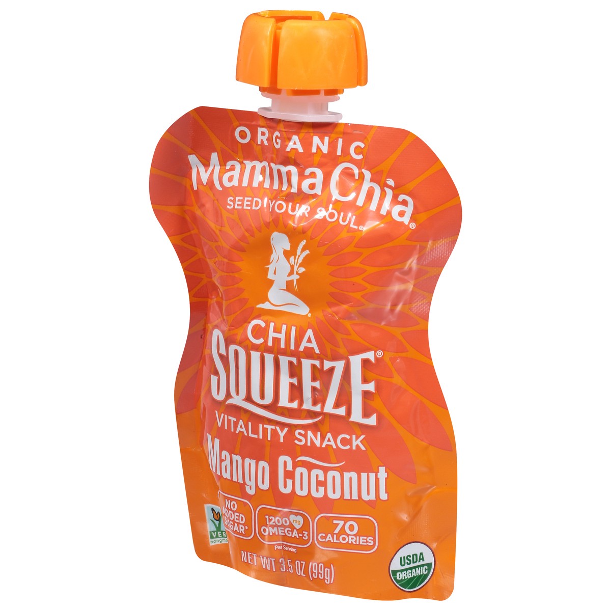 slide 4 of 9, Mamma Chia Squeeze Organic Mango Coconut Vitality Snack 3.5 oz, 3.5 oz