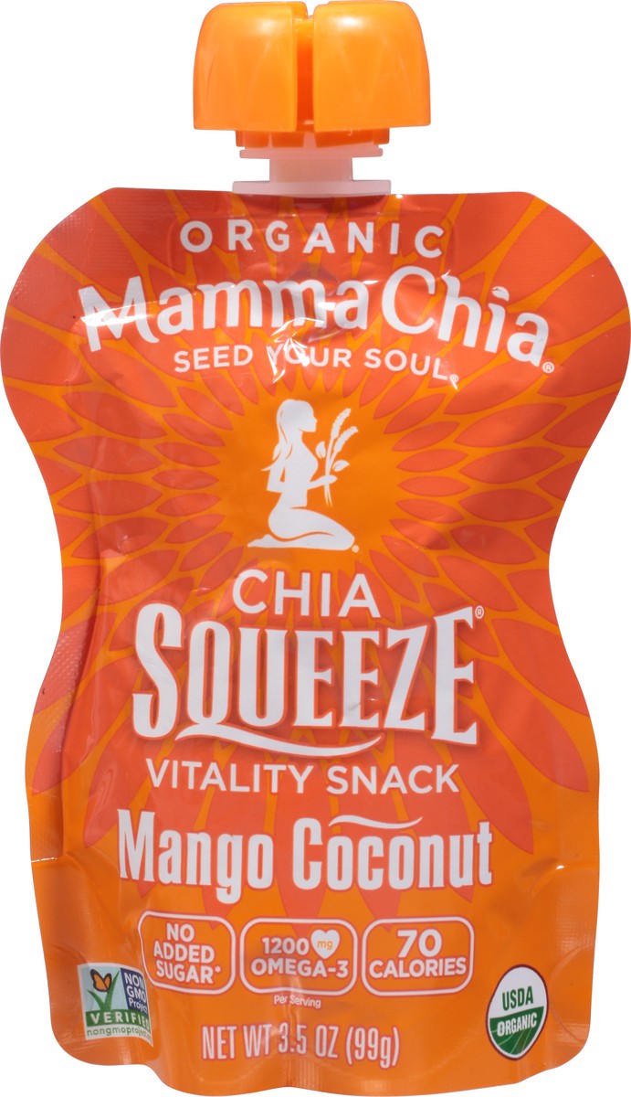 slide 3 of 9, Mamma Chia Squeeze Organic Mango Coconut Vitality Snack 3.5 oz, 3.5 oz