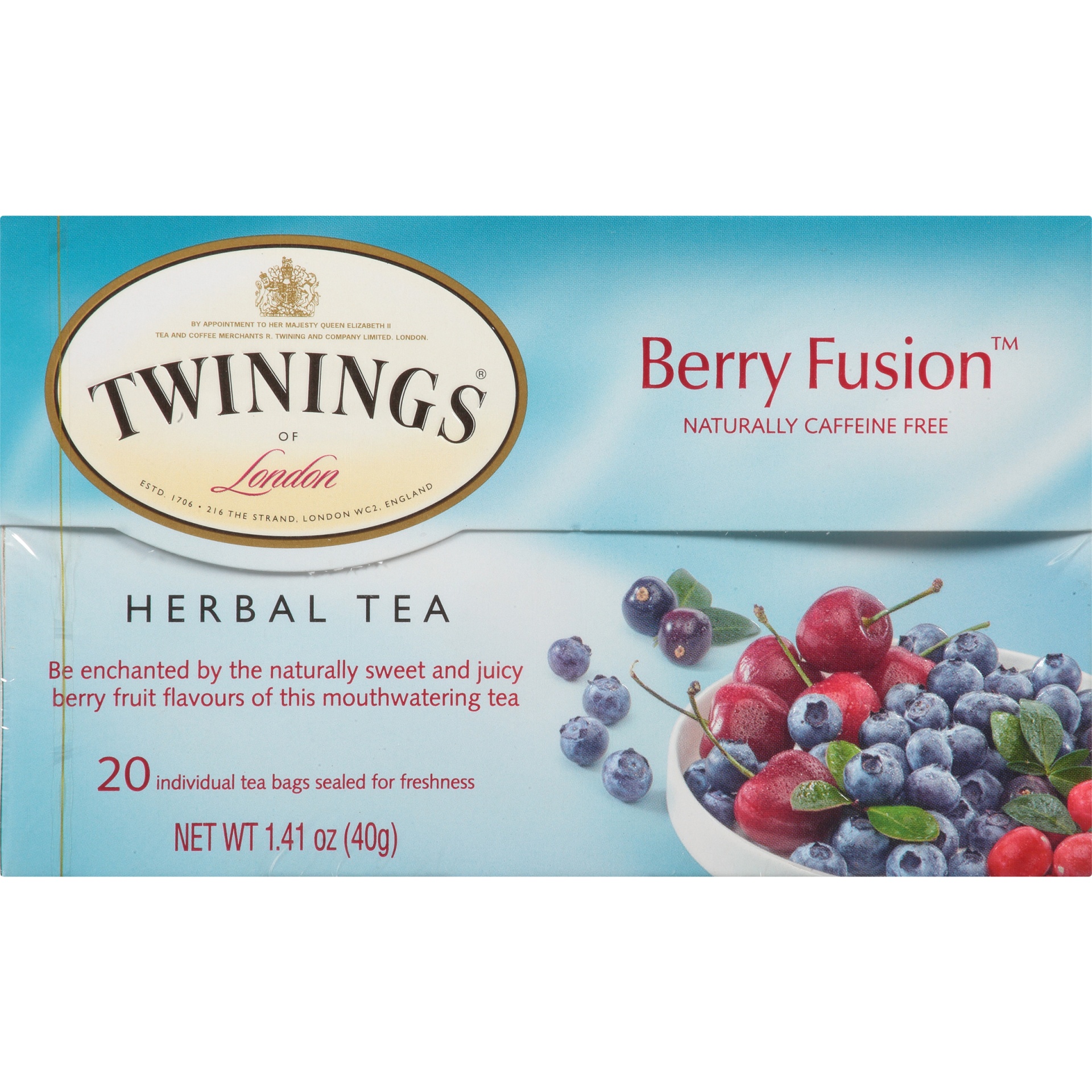 Twinings Berry Fusion Naturally Caffeine Free Herbal Tea 20 ct; 1.41 oz