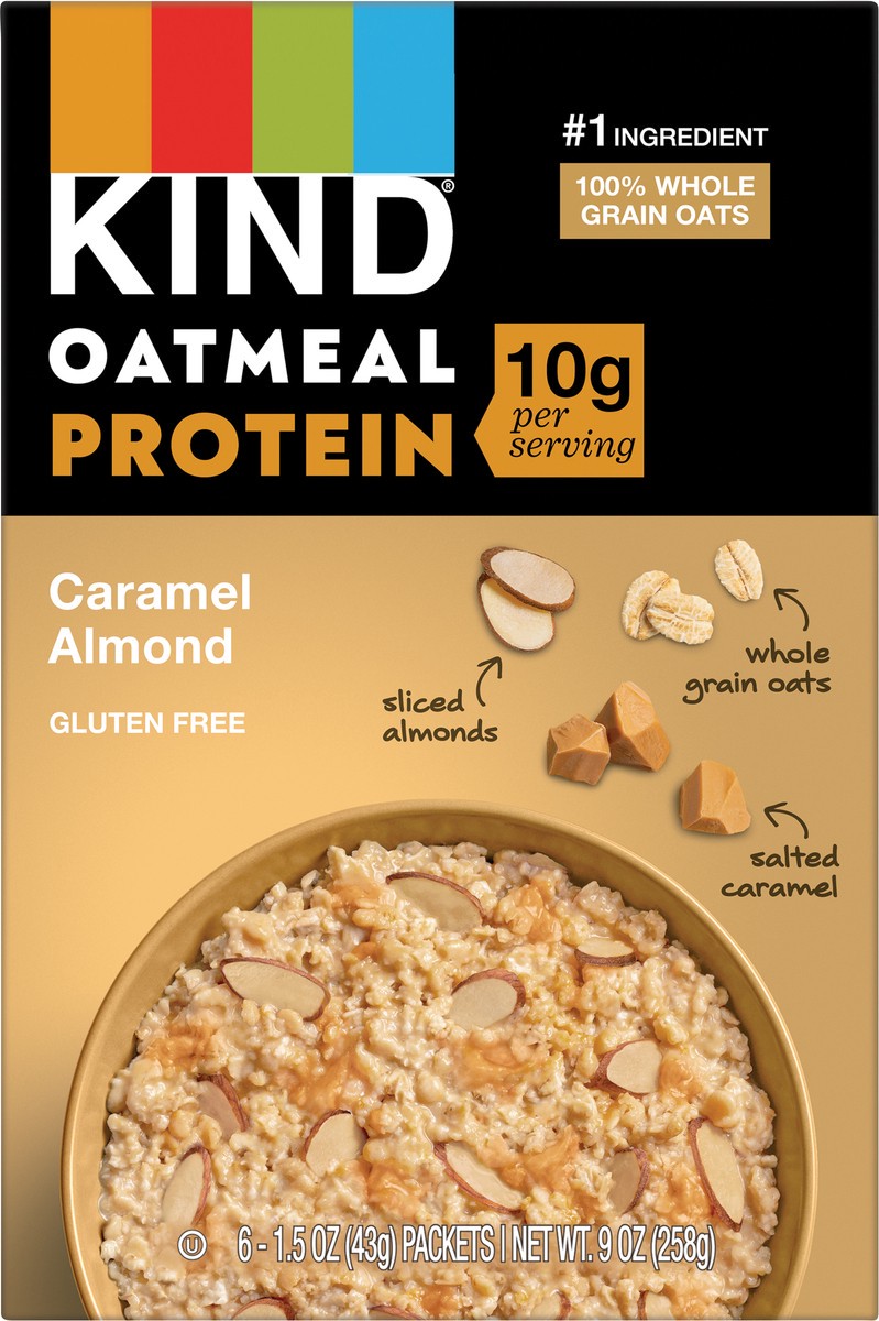 slide 2 of 2, KIND Protein Oatmeal, Caramel Almond, 1 ct