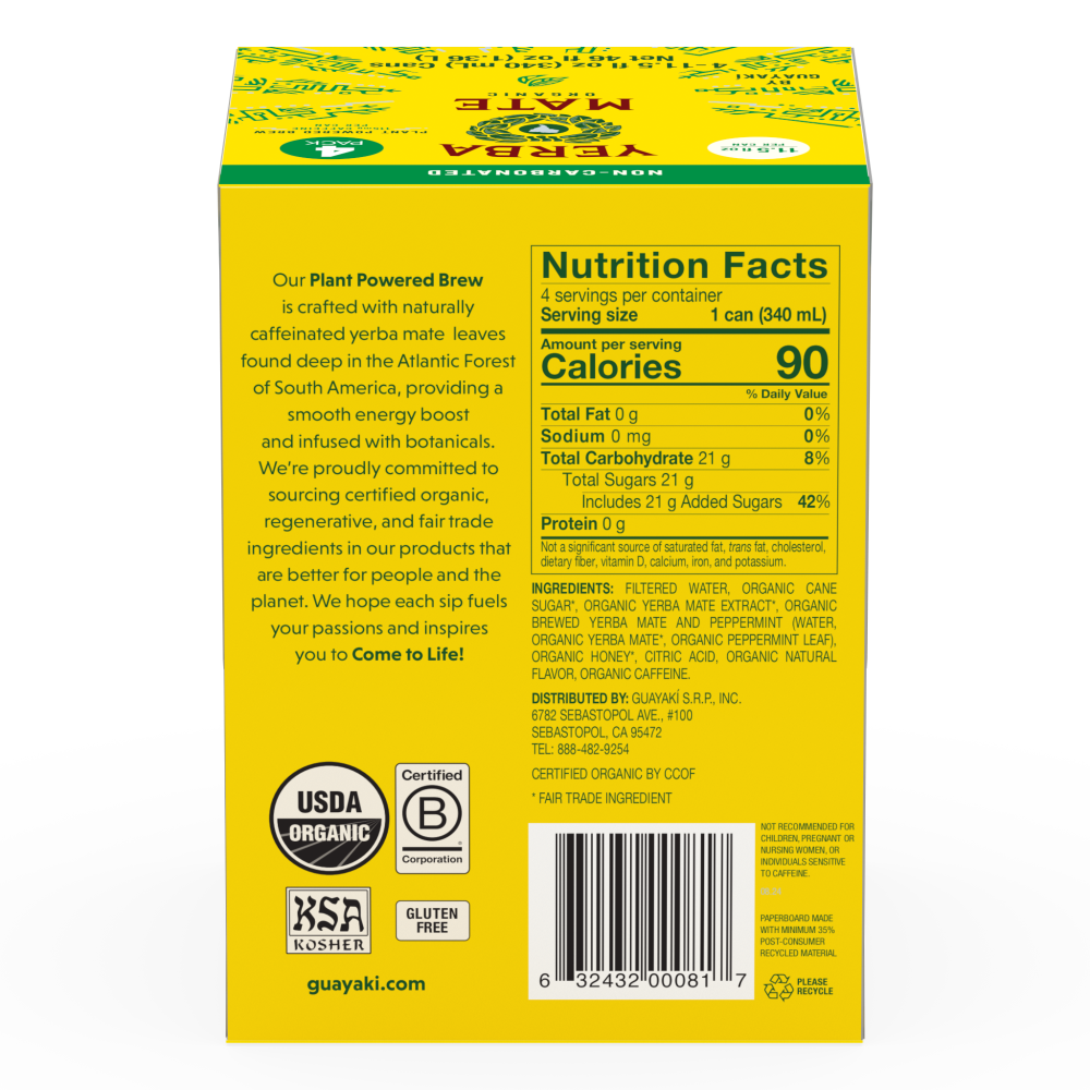 slide 2 of 2, Guayaki Yerba Mte Mint 4/11.5 Oz, 46 oz