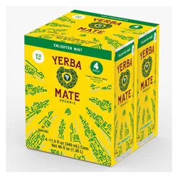 Yerba Madre Organic Enlighten Mint Yerba Mate - 4 x 11.5 fl oz Cans