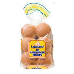 Lakeland Jumbo Hamburger Buns - 12 ea